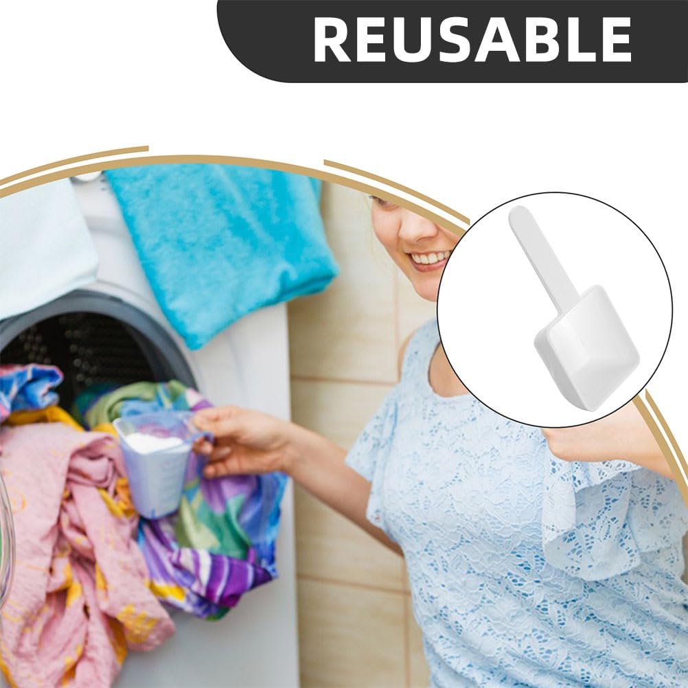 VOSAREA 30pcs Plastic Measuring Spoons Laundry Powder Small Scoops for Home Use Reusable and Portable Scooper for Powders (3.73X1.77X0.98 Inch)