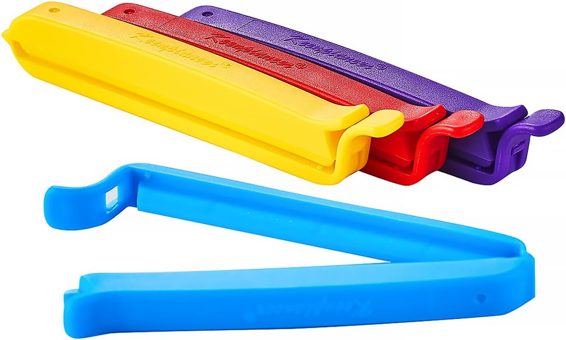 Keenpioneer Decorating Bag Sealing Clips, 32 Pack, Multipurpose for Food and Snack Storage, 3inch and 4inch Long