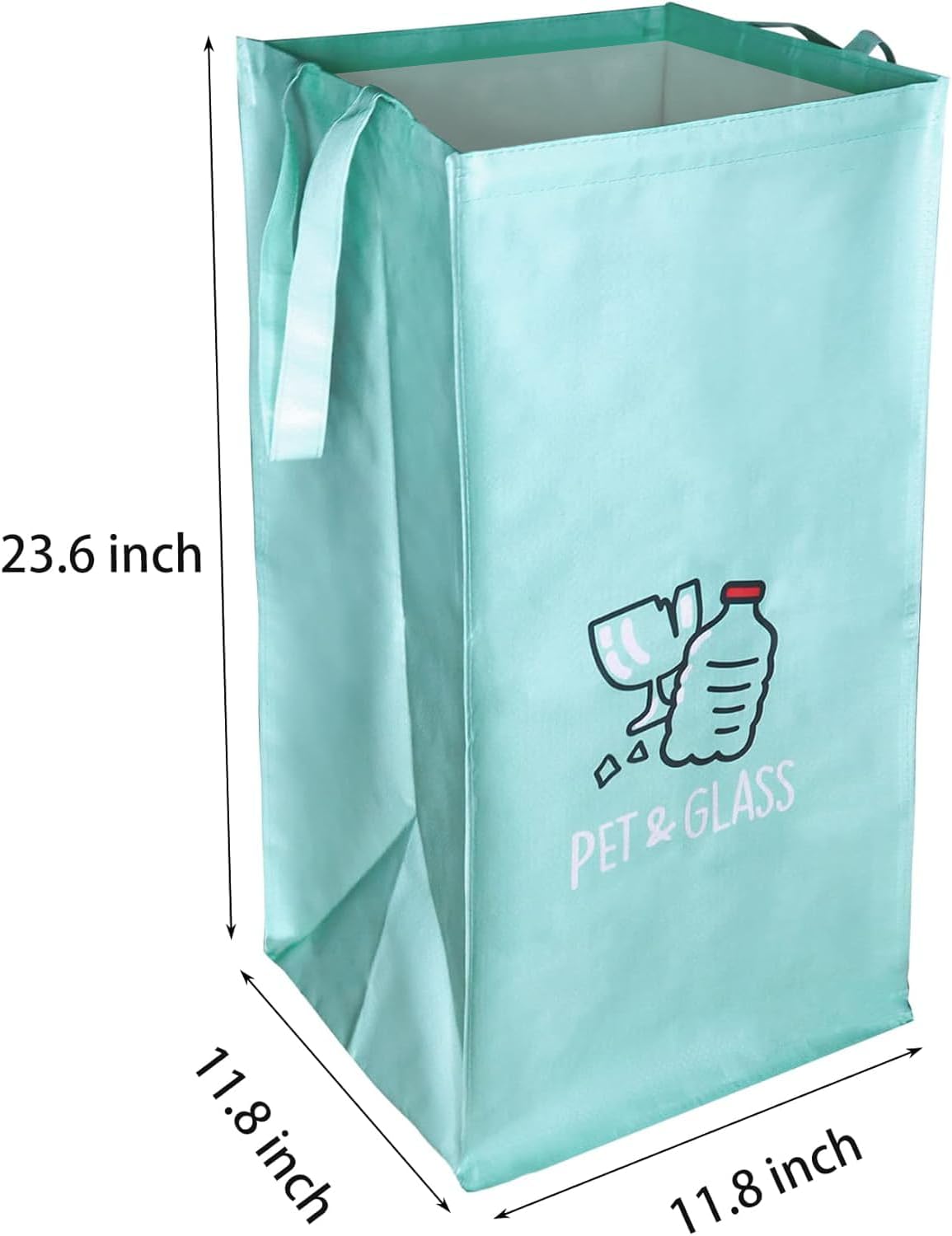 Recycling Bags,Separate Recycling Waste Bin Bags for Kitchen Home, Trash and Recycle Bin Combo,Reusable Waterproof,42 Gallon, Pack of 3 Recycling Bins