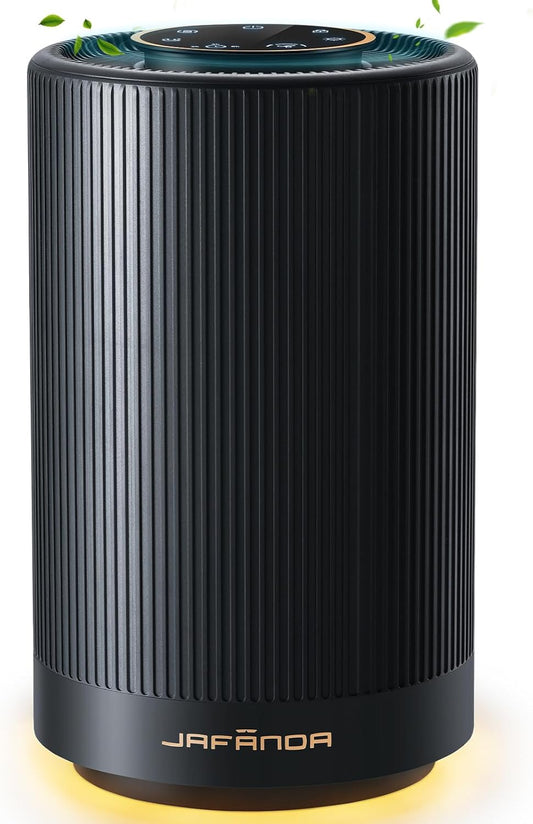 Jafanda Air Purifiers for Home Bedroom, True HEPA 13 Coverage 450 sqft, 22 dB Portable Air Cleaner, Effectively Remove Pollen Dust and Odor to Prevent Seasonal Air Diseases, Night Light