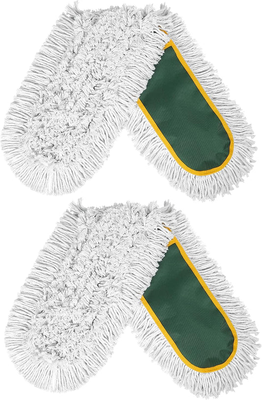 BUVE 36'' Commercial Industrial Dust Mop Replacement Heads, 2 Pack Strength Cotton Mop Refill Pads Washable Fit BUVE Dust Mop B0D1TLKFGT
