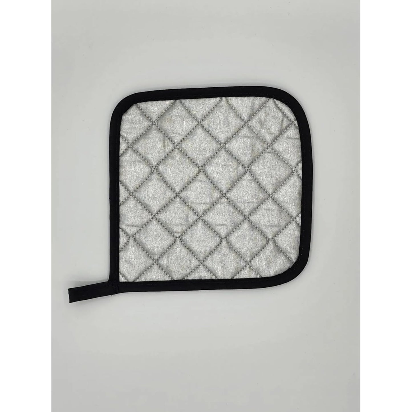 Intedge 317S Pot Holder, Heat Resistant to 400°F, 7x7 Square Hot Pad, Quilted Ironing Board Fabric, Silver, Made in USA, Durable High Heat Fabric Pot Holder for Kitchen and Oven Use, 1 Each