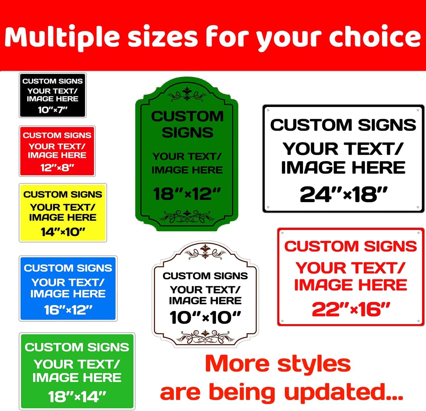 Personalized Aluminum Metal Signs - Weatherproof, Custom Text & Picture, Multiple Sizes, Hazard, Garden, Custom Door & Business Signs