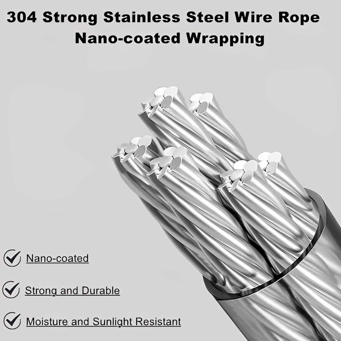 13.8ft(4.2M) Retractable Clothesline, Non-sag Clothesline, Indoor & Outdoor Heavy Duty Retractable Clothesline, Wall Mounted Stainless Steel Washing Line (Gray)