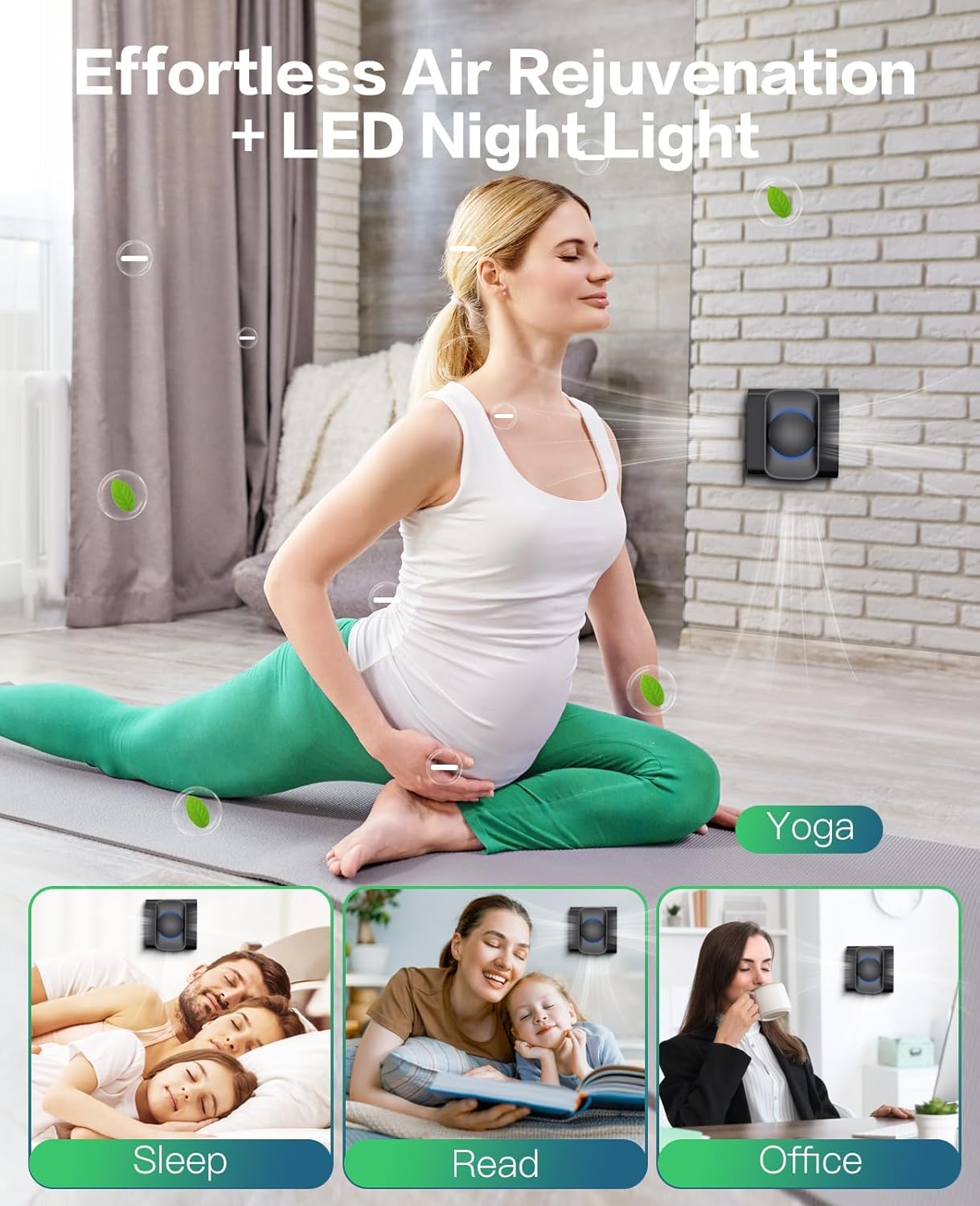 Plug-In air ionizer for Home (6 Pack),Negative Ion Air Quiet Air ionizer Freshener for familly, Bedroom,Office,Kitchen,Mini eliminator for Odor,Pets Air Cleaner 6 Pack