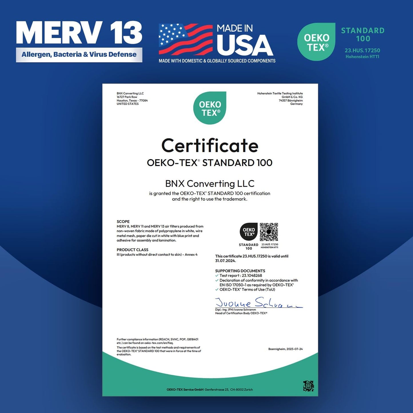 BNX TruFilter 12x20x1 Air Filter MERV 13 4-Pack) - MADE IN USA - Electrostatic Pleated Air Conditioner HVAC AC Furnace Filters for Allergies, Pollen, Mold, Bacteria, Smoke, Allergen, MPR 1900 FPR 10