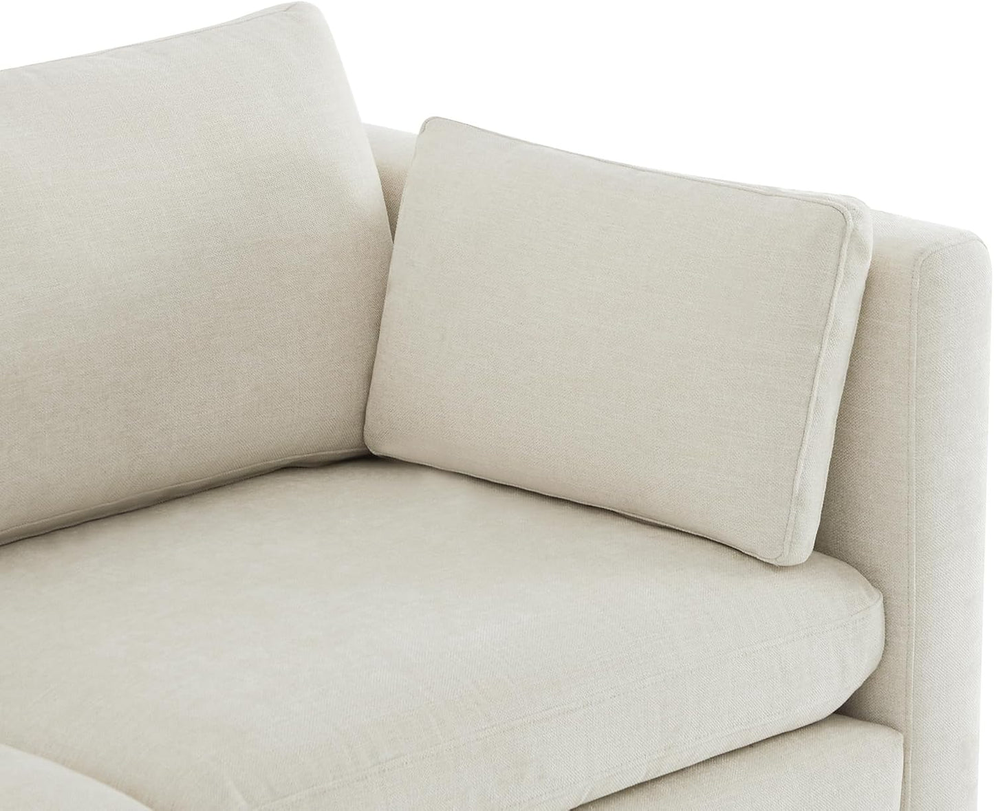 CHITA Small Modular Sectional Fabric Sofa Set, Extra Comfty Loveseat Cloud Couch, FSC Certified Modular Sectional Couch for Living Room, 78 inch Width, 2 Seat Modular Sofa, Linen