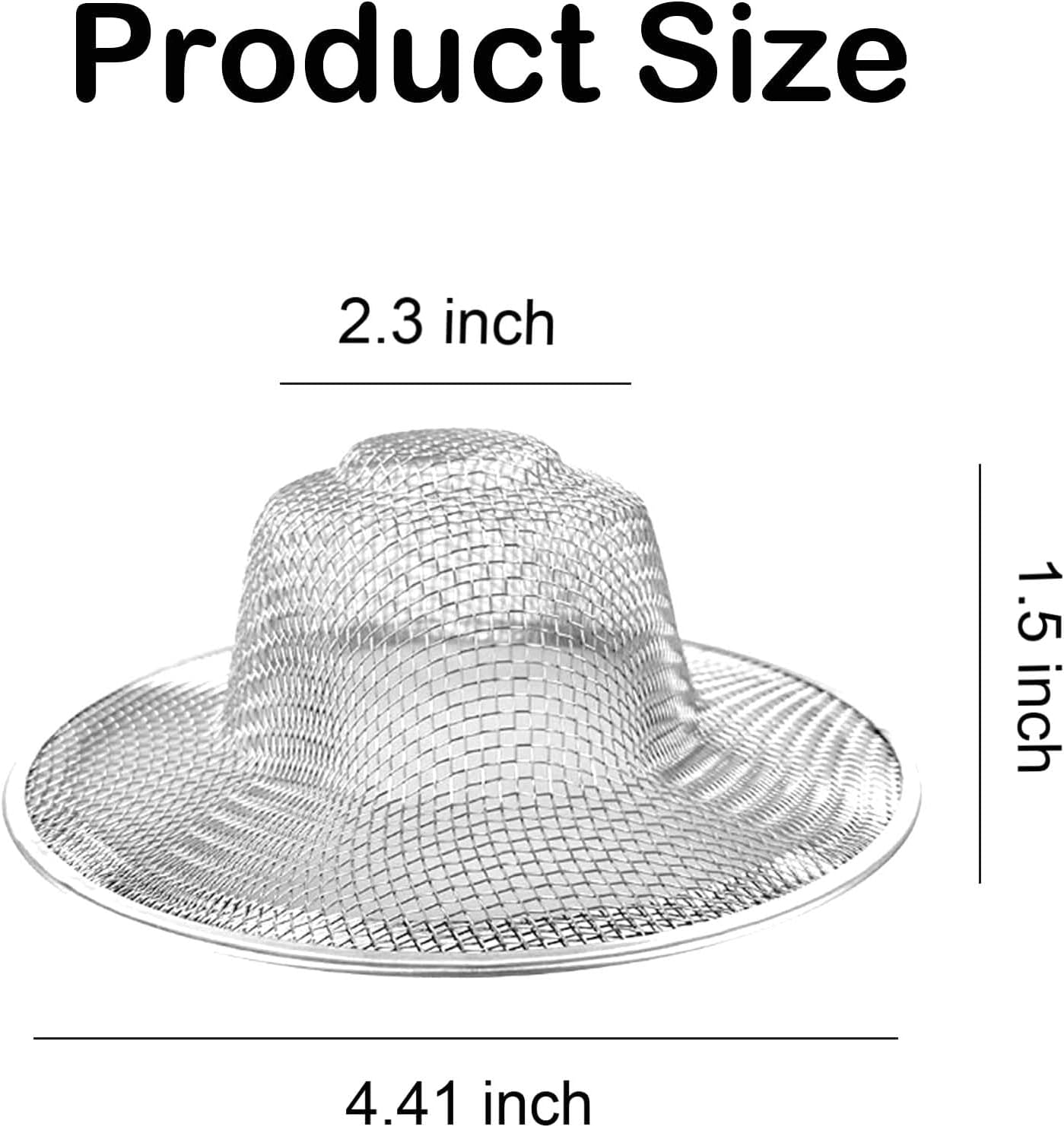 8PCS Metal Mesh Kitchen Sink Strainer, 4.41" Stainless Steel Slop Basket Filter Trap, Mesh Sink Drain Strainer Kitchen, Hair Basket Drain - Fits Most Kitchen Bathroom Sinks Shower Floor Drain