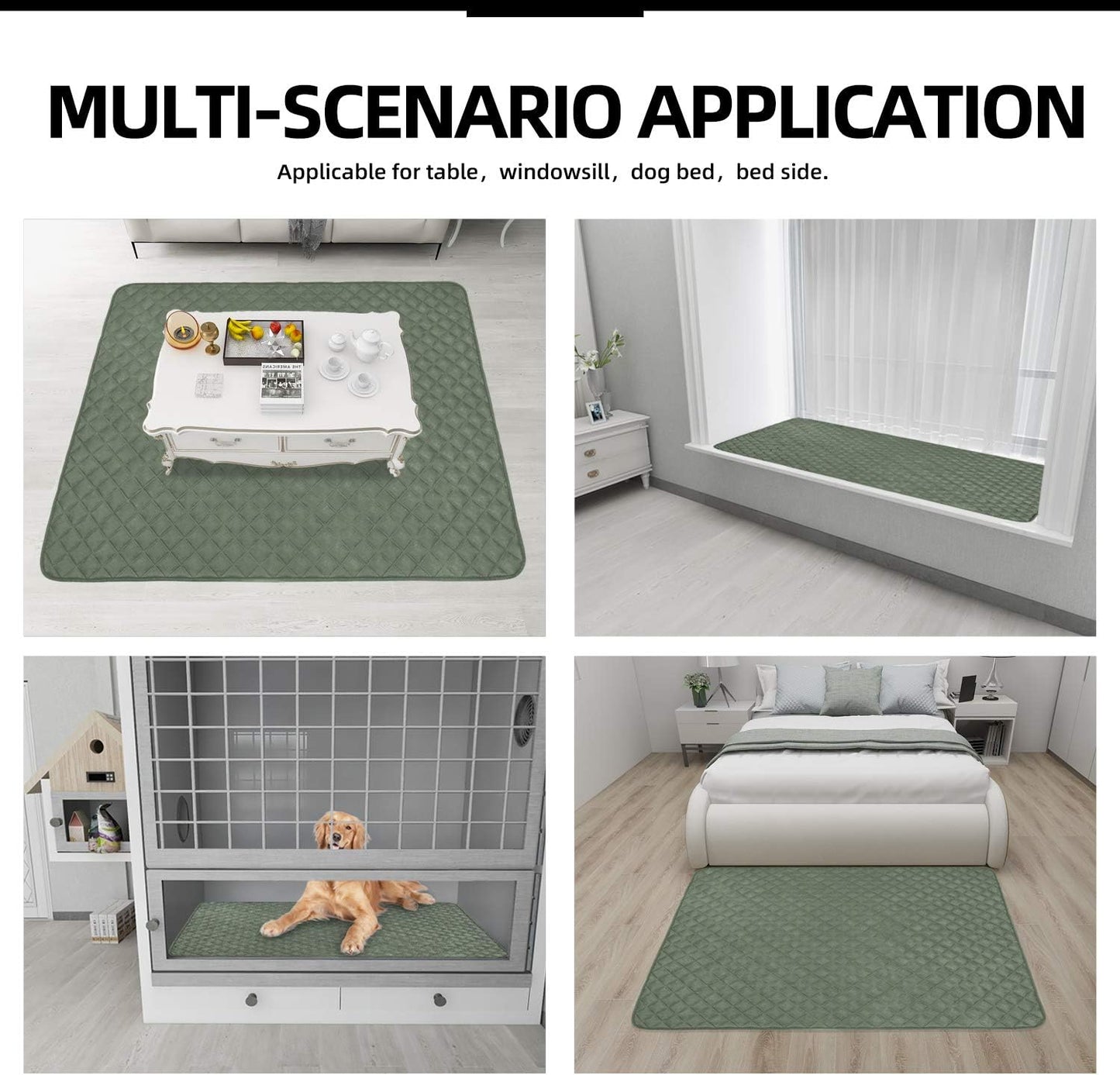 Easy-Going Sectional Couch Covers for Dogs L Shape Sofa Cover Reversible Sofa Slipcover Chaise Lounge Cover Furniture Protector Cover for Pets Dog Cat (42 x 68 inches, Greyish Green/Greyish Green)