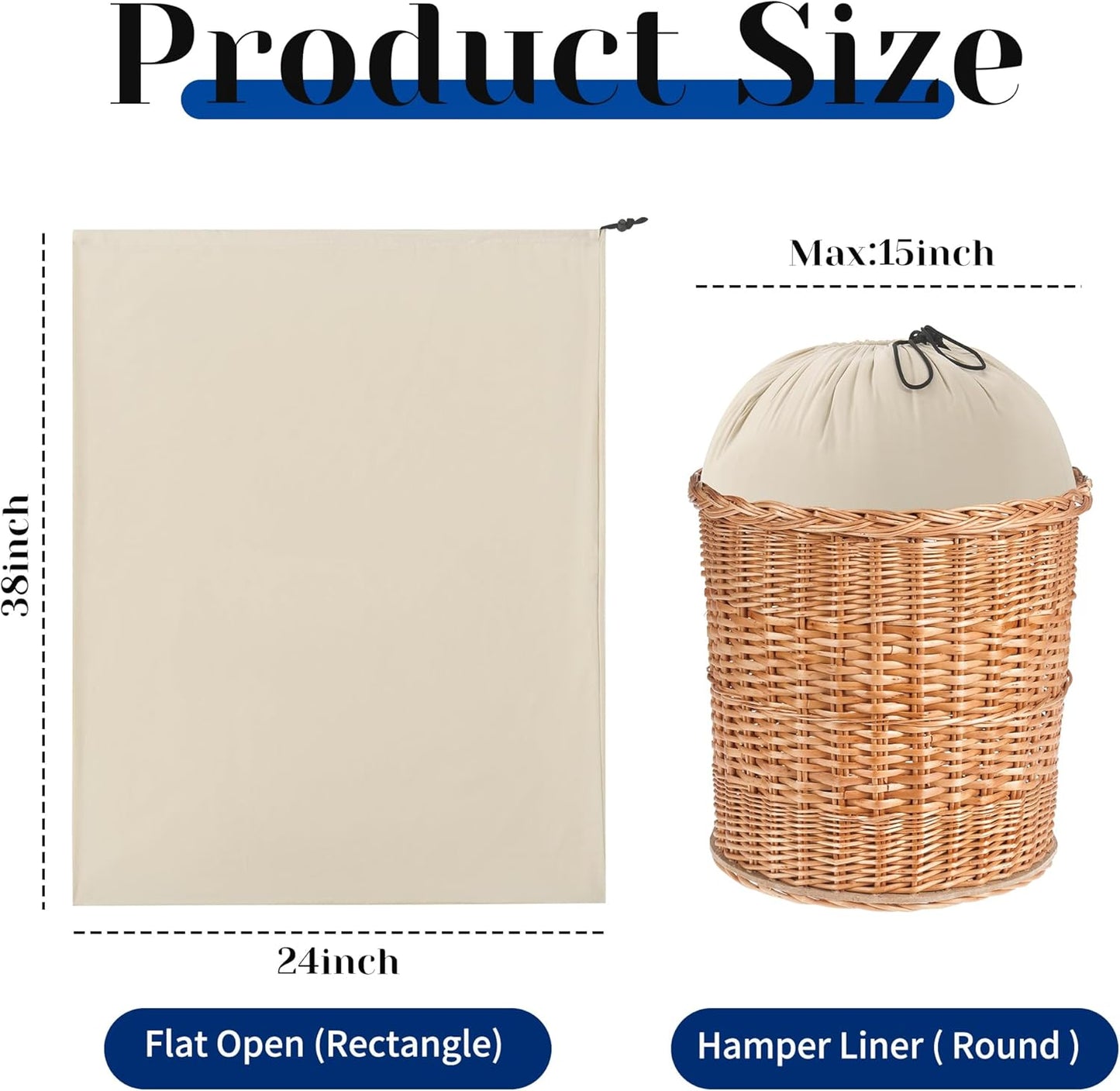 ZPECC Travel Laundry Bag 12 Pack,Bulk Extra Large Heavy Duty Bags, Durable Dirty Clothes Organizer With Drawstring, Fit a Basket or Hamper (40" X 30",Khaki)