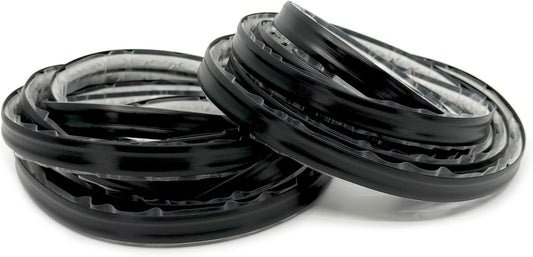 InstaTrim Black New & Improved Caulk Trim, 1/2" by 10', 2-Pack, Flexible, Waterproof for Bathroom, Floors, and Walls | Easy Installation | No Mess, Stain Resistant | Mold Resistant Finish