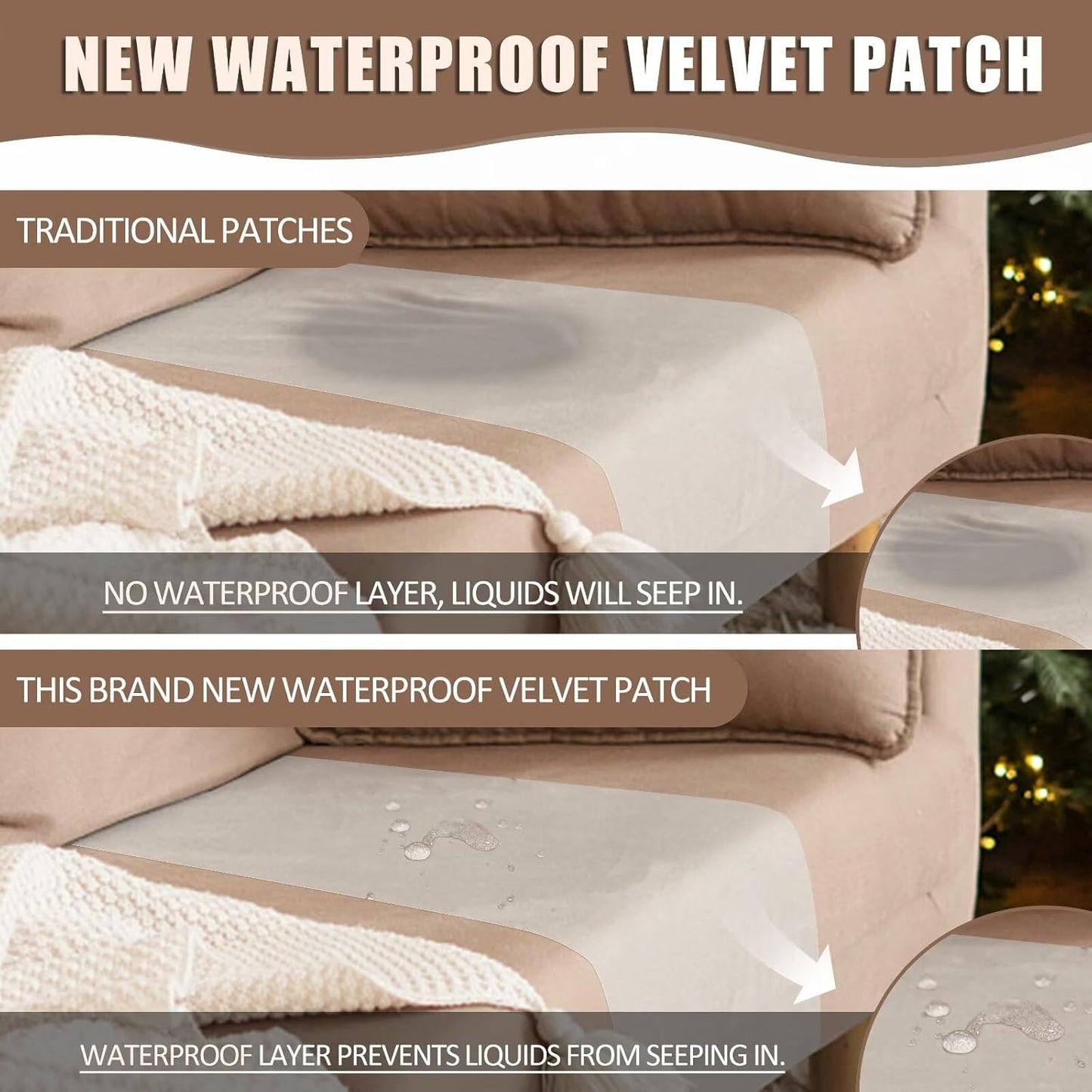 Azobur Couch Patches, Extra-Large Durable Fabric Tape, Ideal for Automotive Upholstery Repair, Waterproof, Self-Adhesive, Quickly Fix Sofas, Car Interiors, and Other Fabric Items (Gray)