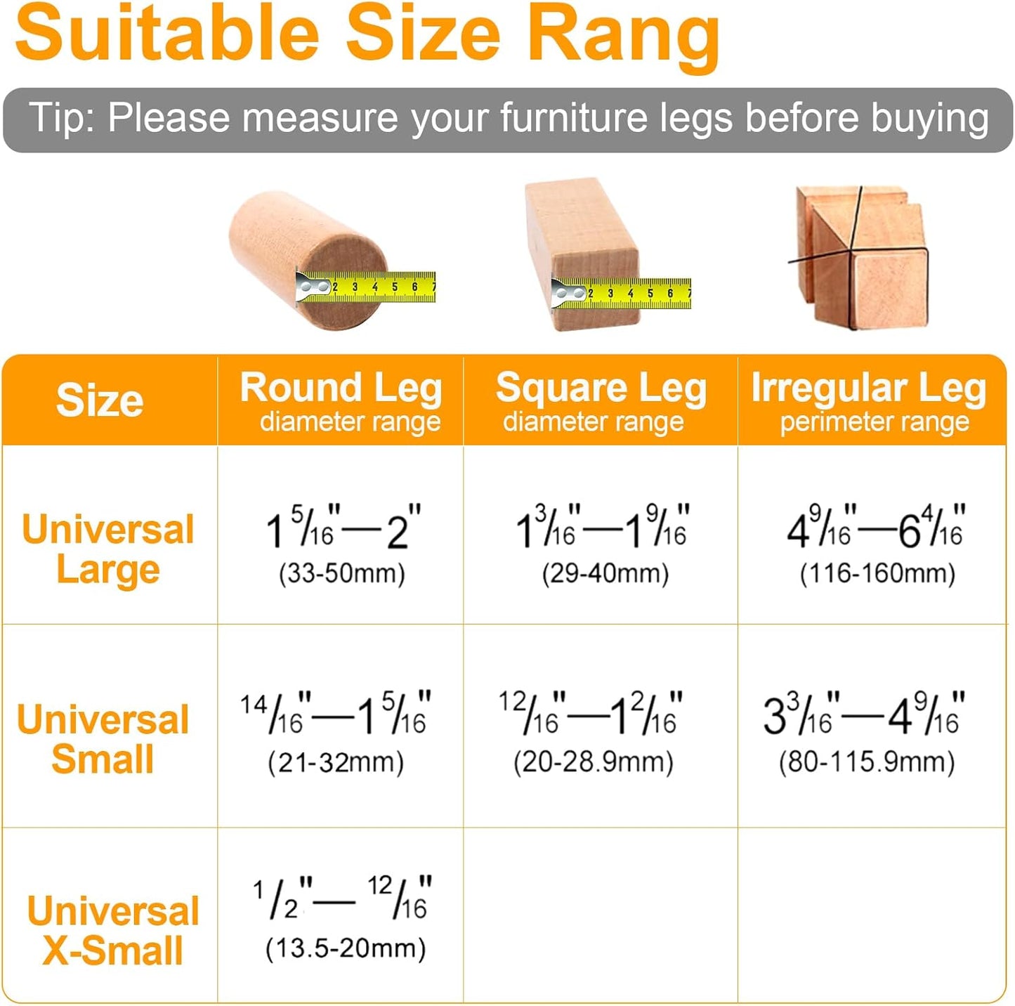 CHUNZEXI 32 Pack Chair Leg Floor Protectors for Hardwood Floors, Silicone Felt Covers Pads Caps, Protect Wood Furniture Feet Floors Noise Reduce and Scratch (Universal Large & Brown)