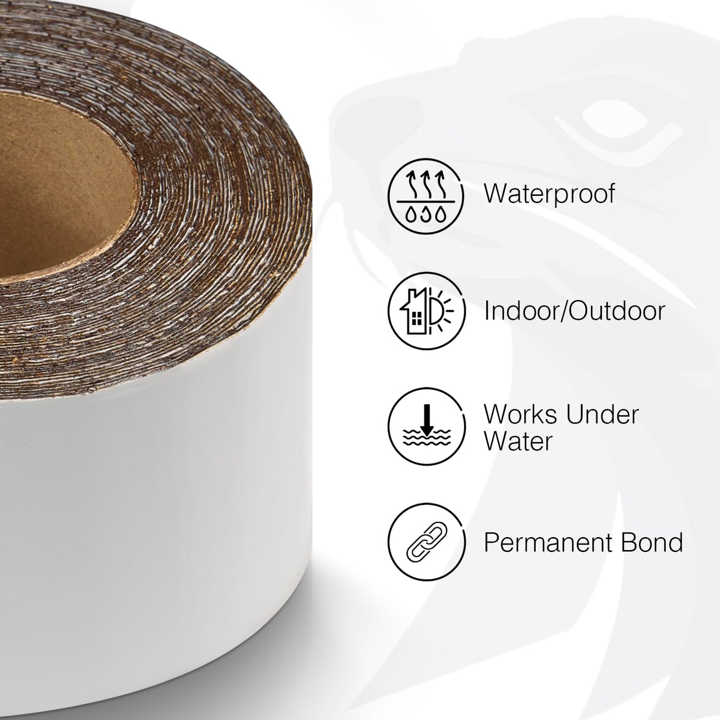 White RV Roof Sealant Tape, 8" x 25' Waterproof Repair Seal Tape – Extra Thick, UV-Resistant, Weatherproof Patch for Permanent Leak Sealing on RVs, Trailers, and Mobile Homes