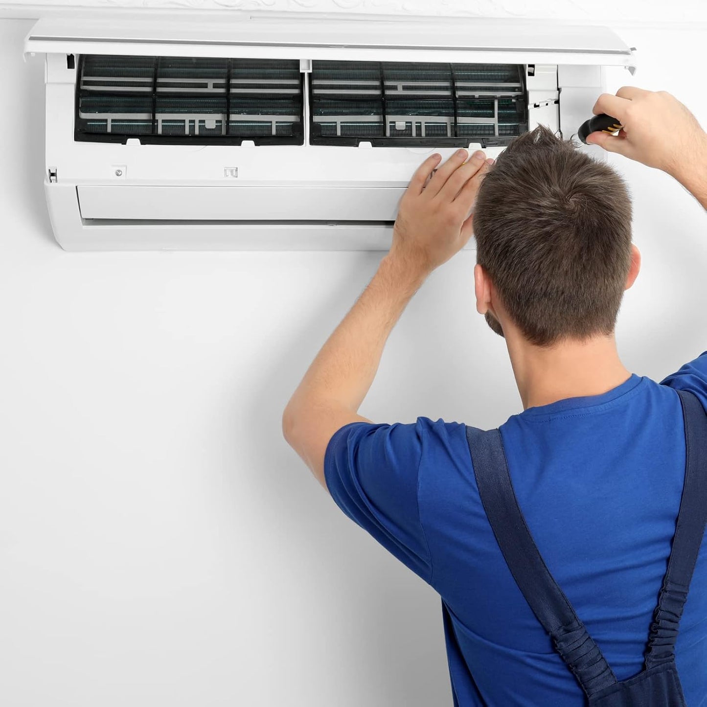 PATIKIL 47.2" x 23.6" Air Conditioner Air Filter Material, Plastic Dustproof Filtering Mesh Screen Replacement for Air Conditioning, Black