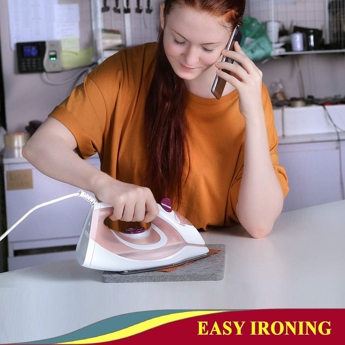 Wool Pressing Mat - 9" x 9" Quilting Ironing Pad - 100% New Zealand Felted Wool Iron Board for Quilters, Great for Quilting & Sewing Projects by Savina