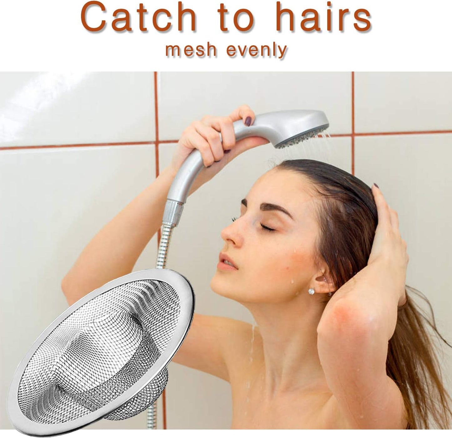 4pcs Heavy Duty Stainless Steel Slop Basket Filter Trap, 4.41" Top / 2.44" Mesh Metal Sink Strainer,Perfect for Kitchen Sink/Bathroom Bathtub Wash Basin Floor Drain Balcony Drain Hole,Utility…