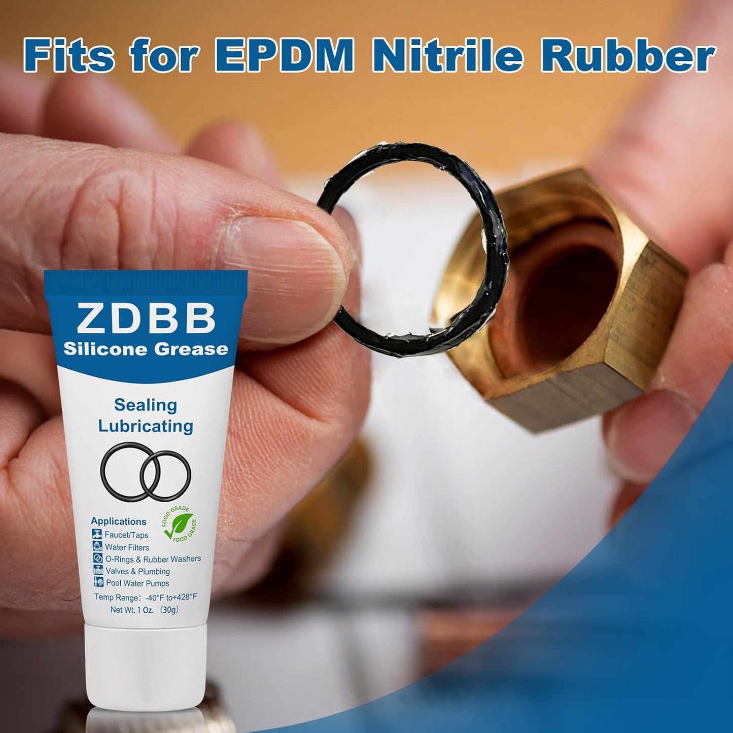 Faucet O-Rings Grease Silicone Lubricant Pool Lube Tube for O Ring Rubber Washers Water Filter Pump Gaskets Cartridges Valves Pressure Plugs Seals,1 oz 1-Pack