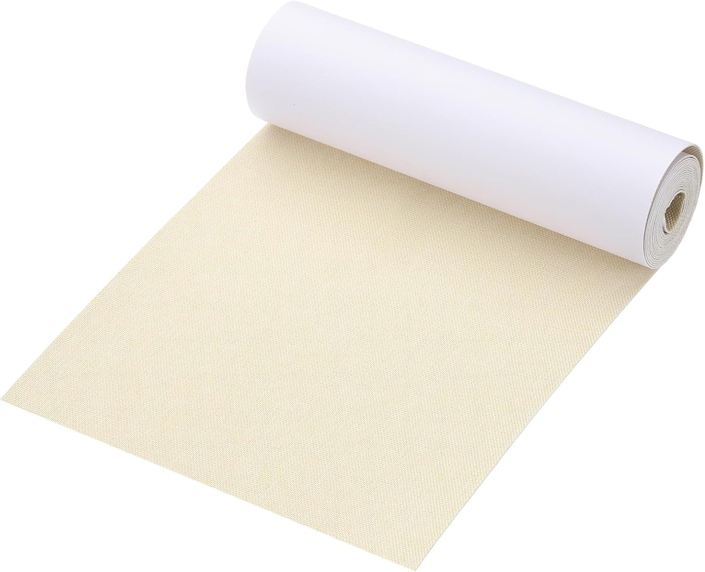 PATIKIL 70x6.2 Inch Linen Repair Tape, Repair Fabric Patch Self Adhesive Couch Patch Line Repair Patch for Furniture Sofa Car Seats Office Chairs, Apricot White