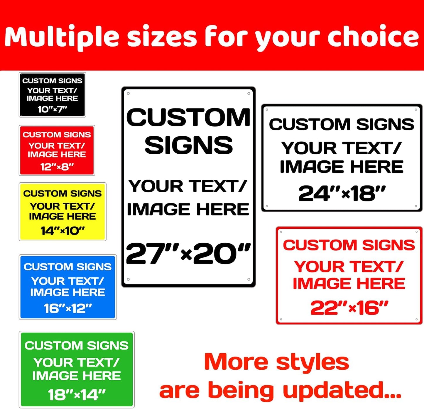 Personalized Aluminum Weatherproof Metal Signs - Multiple Sizes, Custom Text & Picture, Hazard, Garden, Custom Door Signs
