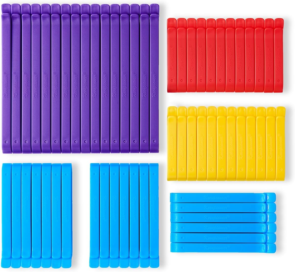 Keenpioneer Decorating/Icing Bag Sealing Clips, 60 Pack, Multipurpose for Food and Snack Storage, 3inch, 4inch and 6inch long