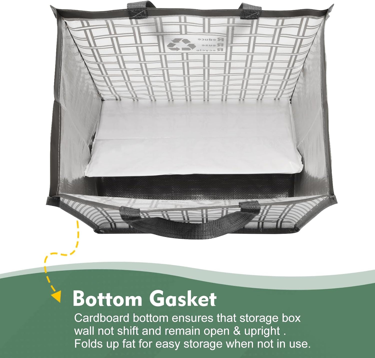 Lily queen Recycle Bin Bags for Kitchen Home Trash Cans Sorting Bins 12 Gallon Set of 2