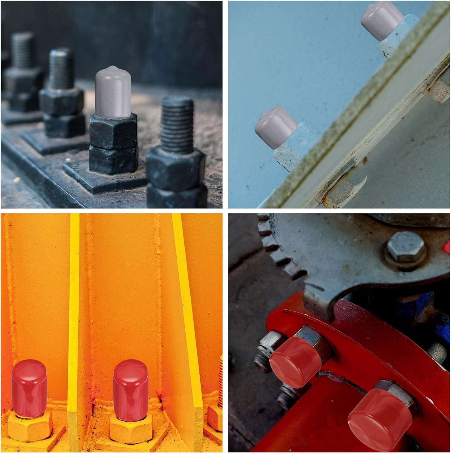 uxcell 20pcs Rubber End Caps 18mm ID Vinyl PVC Round Tube Bolt Cap Cover Screw Thread Protectors Light Brown