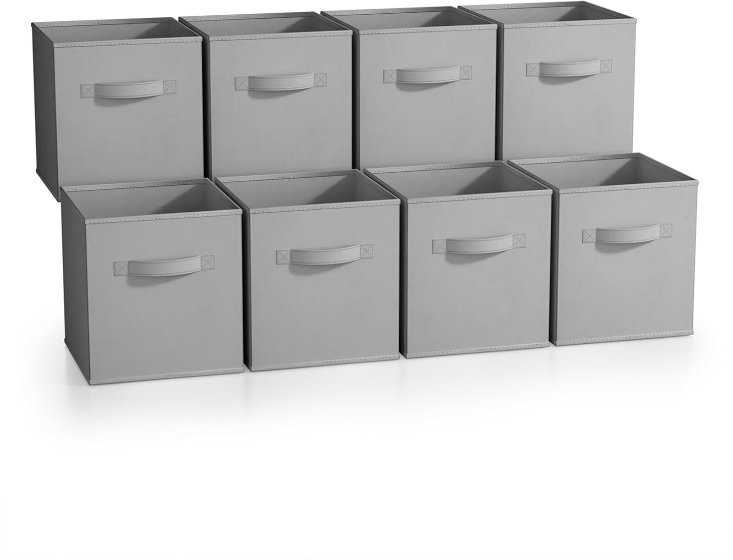 Sorbus Fabric Storage Cubes - 8 Foldable Storage Bins for Organizing Pantry, Cubbies, Toy Box - Clothes Storage & Closet Organizer - 11 Inch Collapsible Cube Baskets for Shelves with Handle