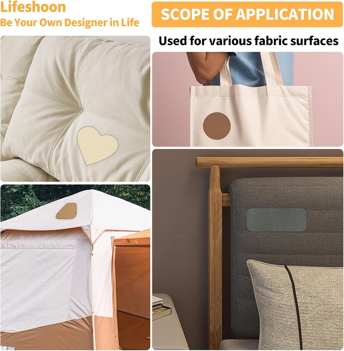 Fabric Repair Patches, 17X79 Inch Canvas Self-Adhesive Fabric Patches Tape Durable, DIY Large Canvas Repair for Sofa, Couches, Furniture, Chair, Clothing （17X79 Inch, Medium Grey）