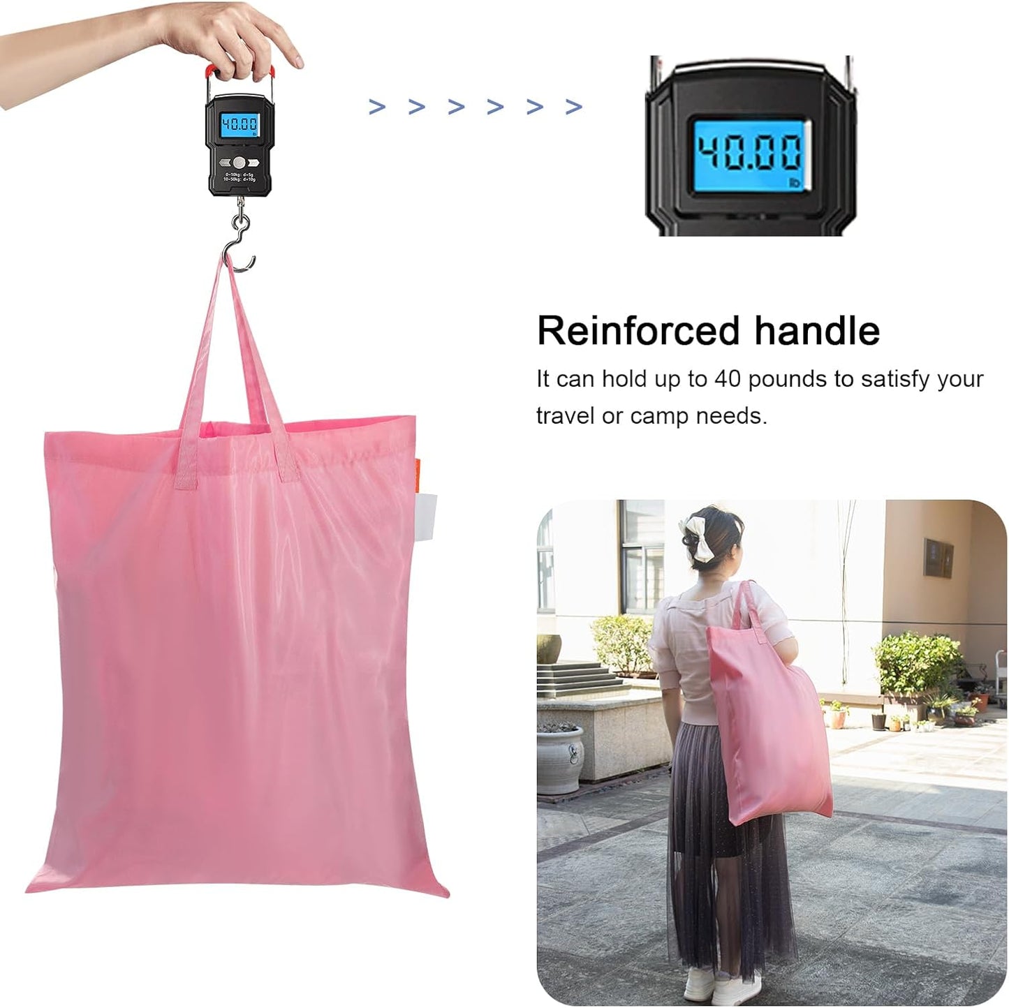 Polecasa Small Heavy Duty Laundry Bag with 130gsm Tear Resistant Fabric and Handles, Easy to Carry Durable Dirty Clothes Drawstring Bag, Perfect for College Dorm, Travel, 2 Pack 21”x24”,Pink