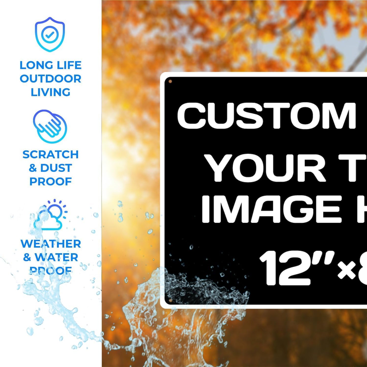 customizable sign,Aluminum Weatherproof Metal Sign Multiple Sizes Custom Personalized Text And picture Here,Traffic Regulation Horizontal Street Signs,hazard sign,garden sign,custom door sign,