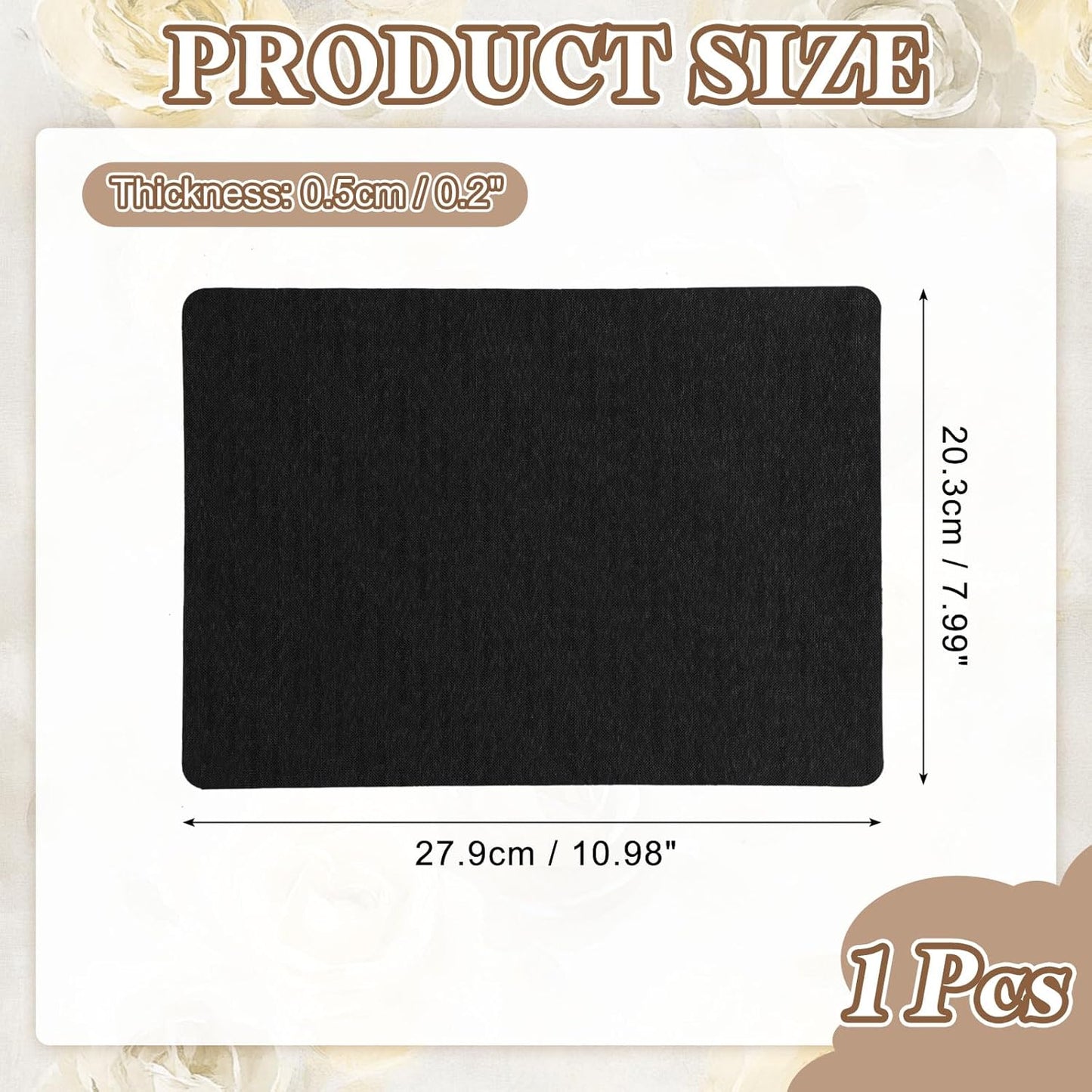 PATIKIL Linen Repair Patch, 8 x 11 Inch Self-Adhesive Linen Fabric Repair Patches for Sofa Couch Clothes Handbag Tents Car Seats Furniture, Black