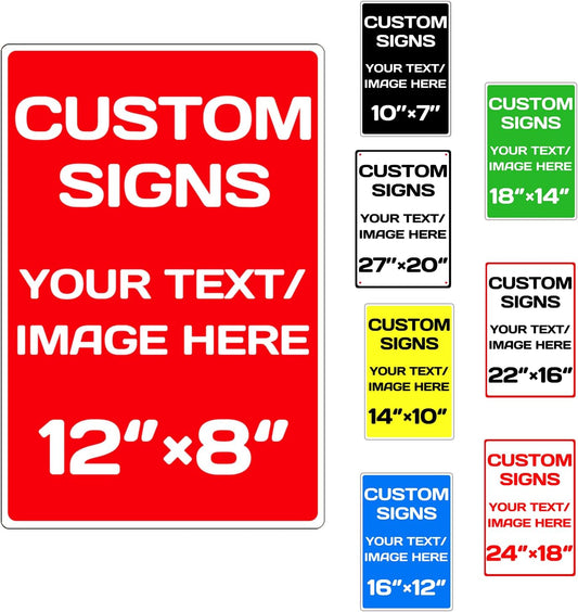 custom company signs,Aluminum Weatherproof Metal Sign Multiple Sizes Custom Personalized Text And picture Here,hazard sign,garden sign,custom door sign,Customised business signs