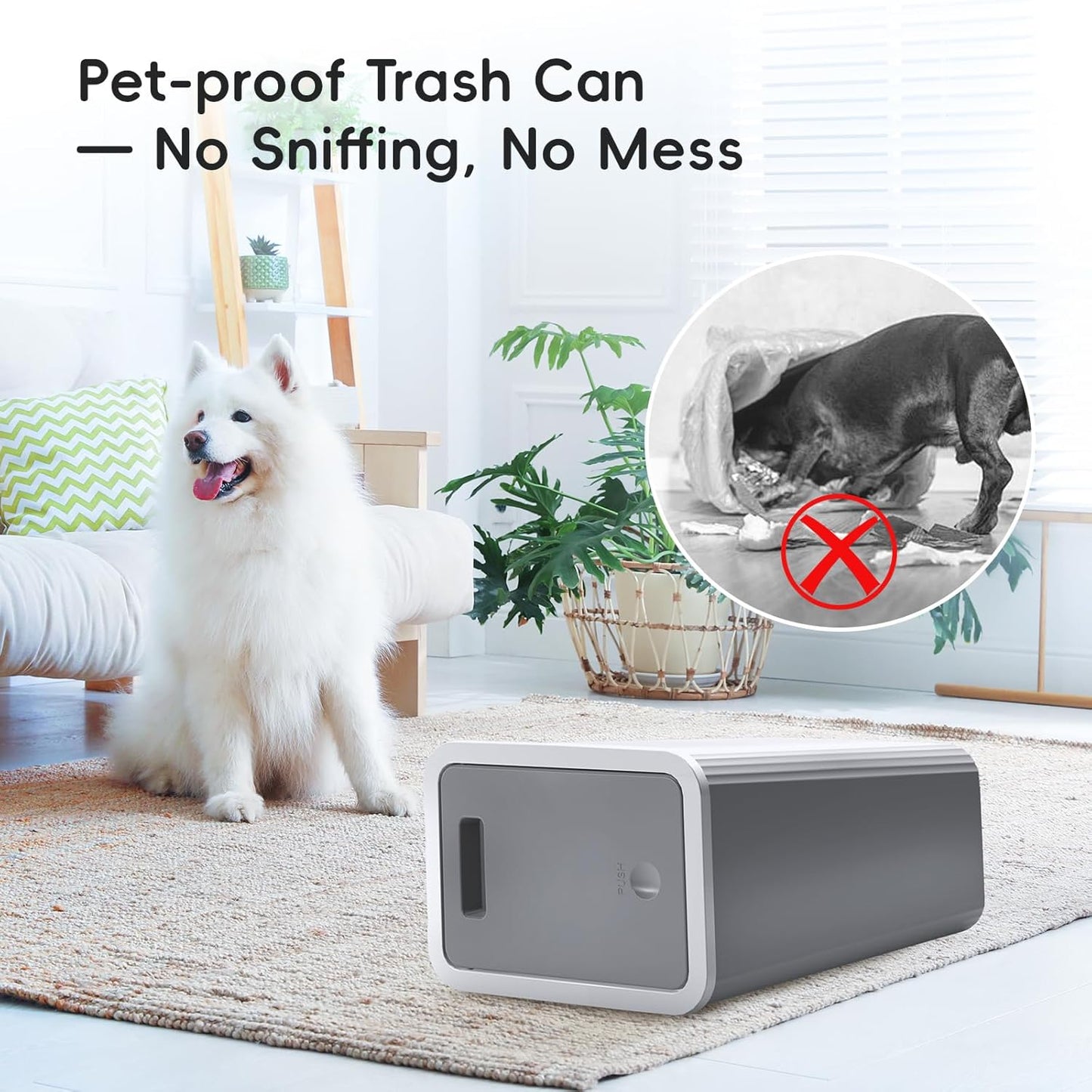 Small Trash Can, 3 Pack 4 Gallons Bathroom Garbage Can with Lid Press-Top, Small Waste Basket with Trash Bags, Slim Plastic Garbage Bin for Dorm, Office, Bedroom, Kitchen, Living Room (Multi)