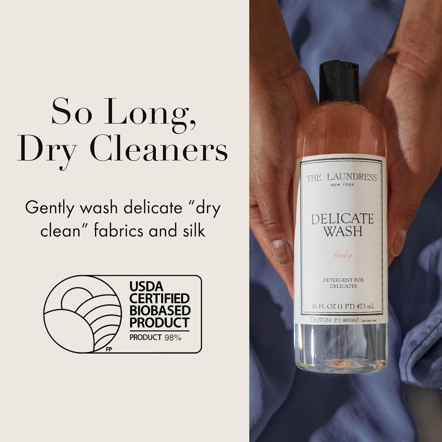 The Laundress Delicate Wash, Double Concentrated, Lady Scent, Detergent Delicate, Lingerie & Silk Detergent, Lingerie Wash, 16 Fl Oz