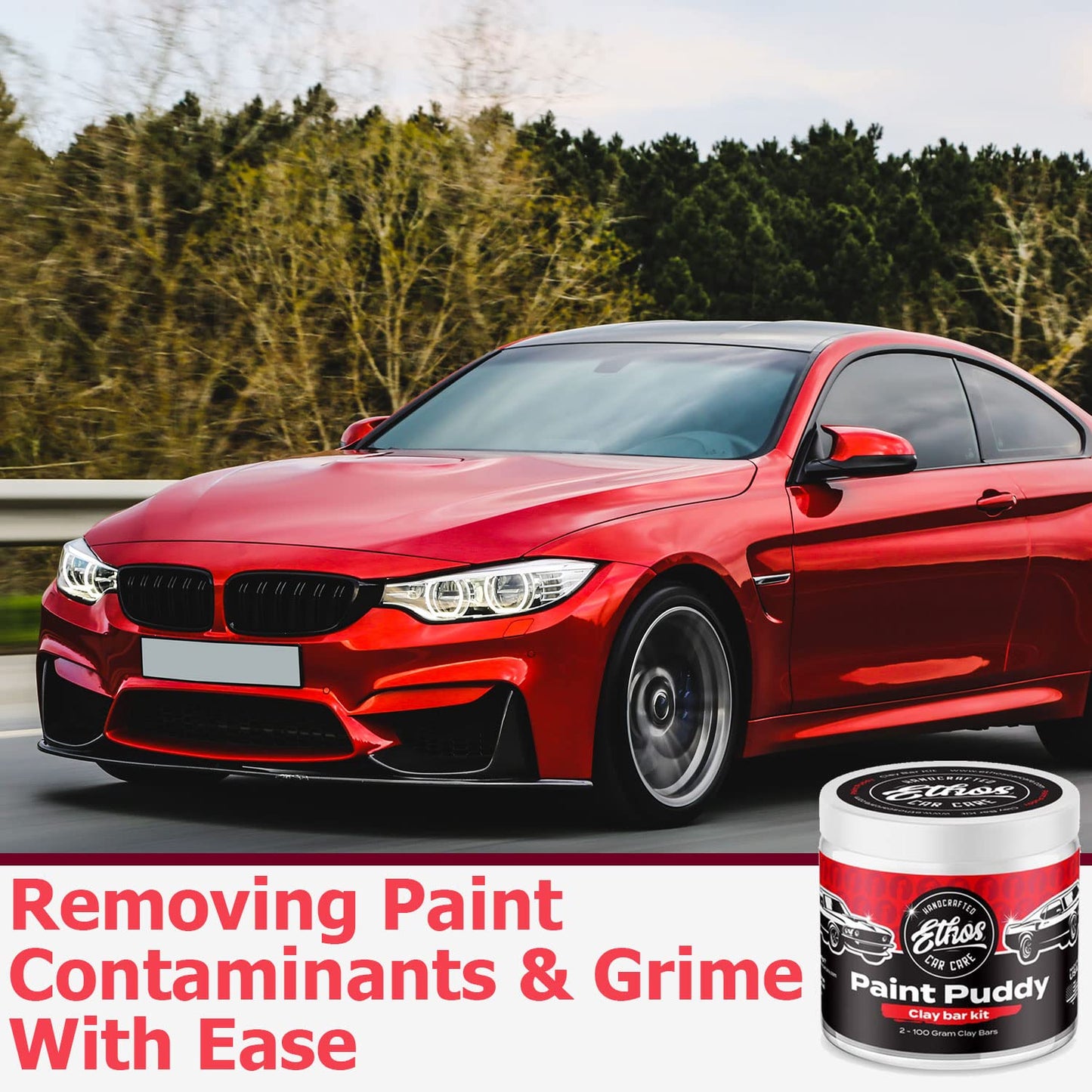 Ethos Clay Bar Kit Paint Puddy Car Detailing Clay 200g - Detail Kit Premium Clay Bars Auto Detailing Clay Bar for Car Detailing, Wash and Clean