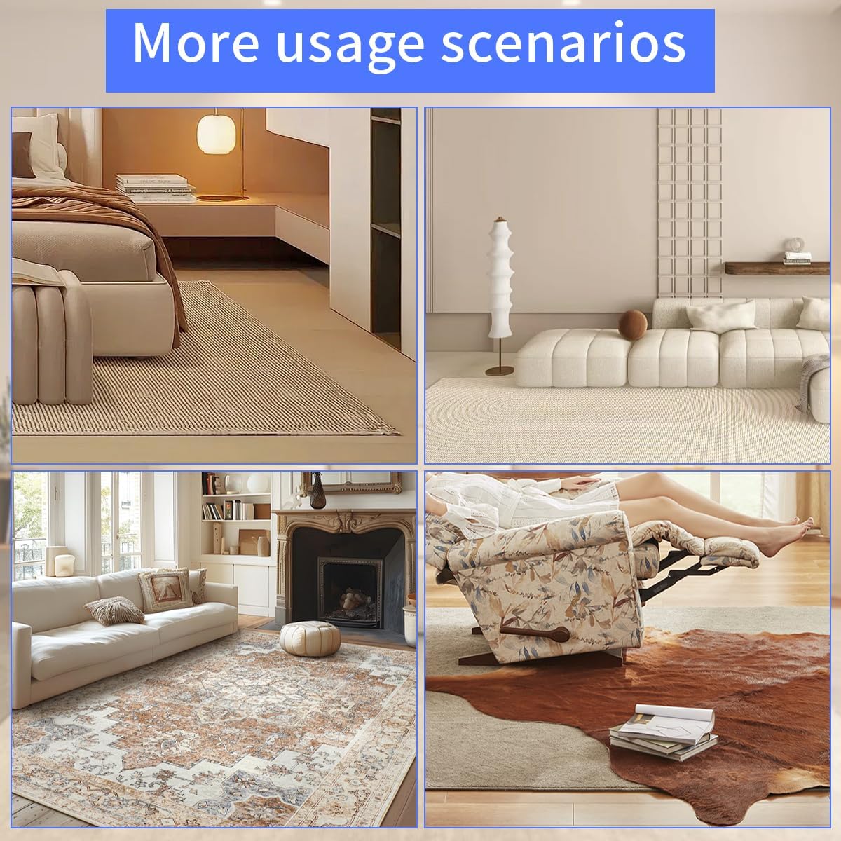 Felt Rug Pad, 10x14 Ft Extra Large Area Cushioned Carpet Liner, Thick Felt Pads for All Floors, Keep Rug in Place Soft and Safe