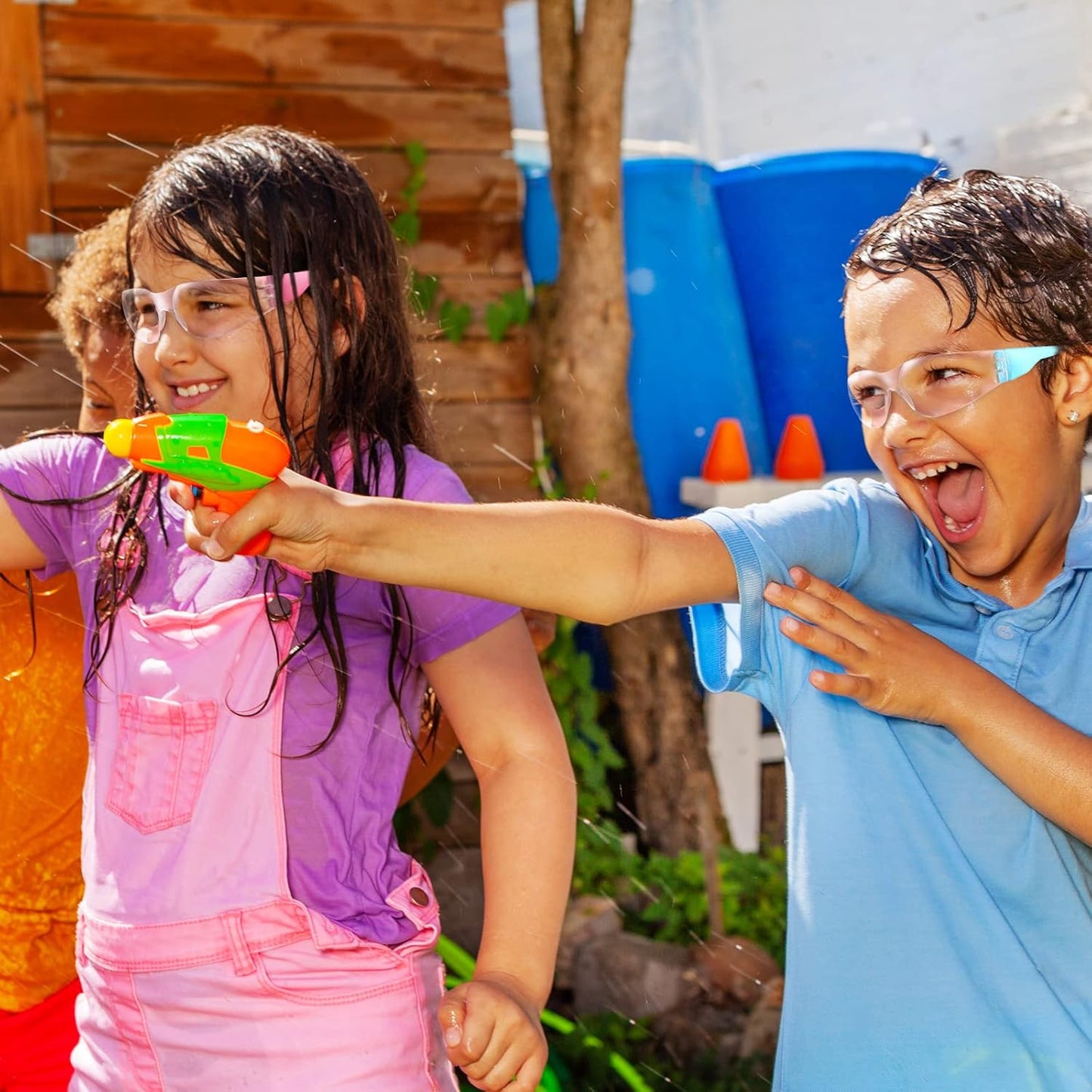 Chumia 64 Pcs Kids Safety Glasses Scratch Impact Resistant Safety Goggles Anti Fog Protection Glasses with Clear Lens