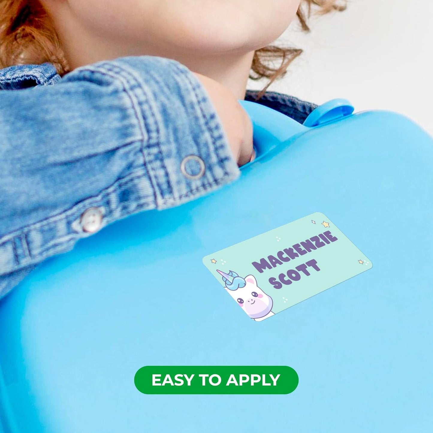 Personalized Name Tag Stickers for Kids (130+ Pack) | Unicorn Waterproof Labels for School Supplies, Bottles & Lunch Boxes | Custom Vinyl Name Labels for Clothing, Toys & More (H. Unicorn)