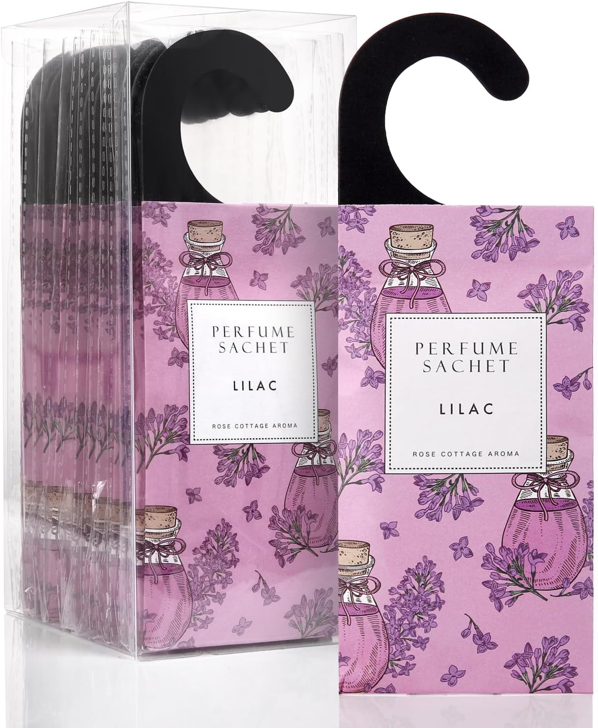 ROSE COTTAGE Large 12 Packs Lilac Hanging Closet Air Freshener Scented Sachets Long Lasting Smell Goods
