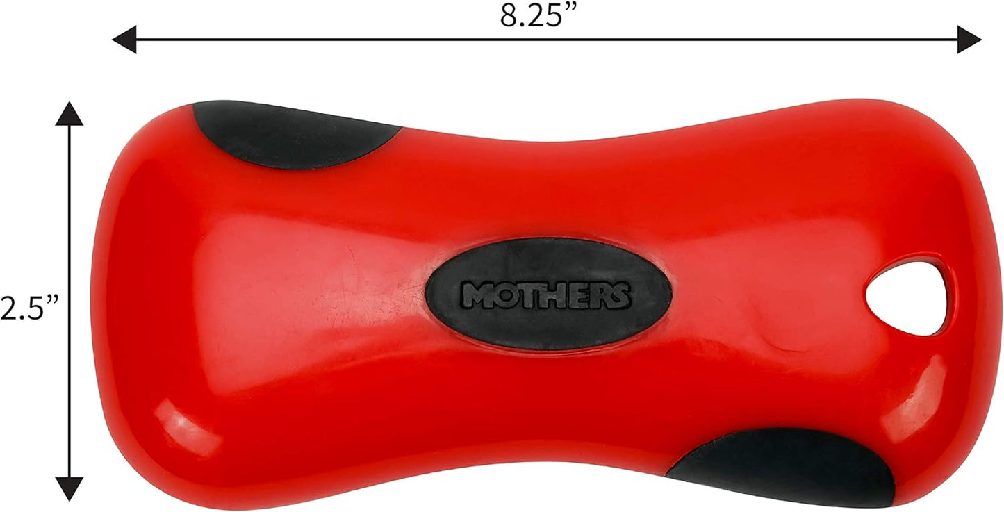 Mothers Soft Bristle Leather and Upholstery Car Cleaning Scrub Brush for Automotive, Home, Couch, Stain Remover, Red