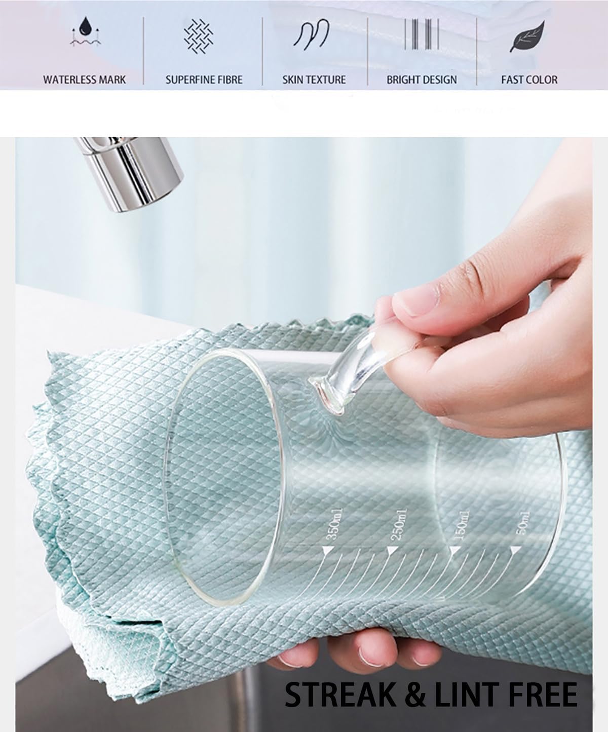 Streak Free Fish Scale Microfiber Cleaning Cloth Window,Car,Mirror,Screen,Windshield, Lint-Free Dish Glass Drying Polishing Kitchen Towels, 8 pcs Mixed Colors (Pink, Blue, Grey), 11.8'' x 15.7''