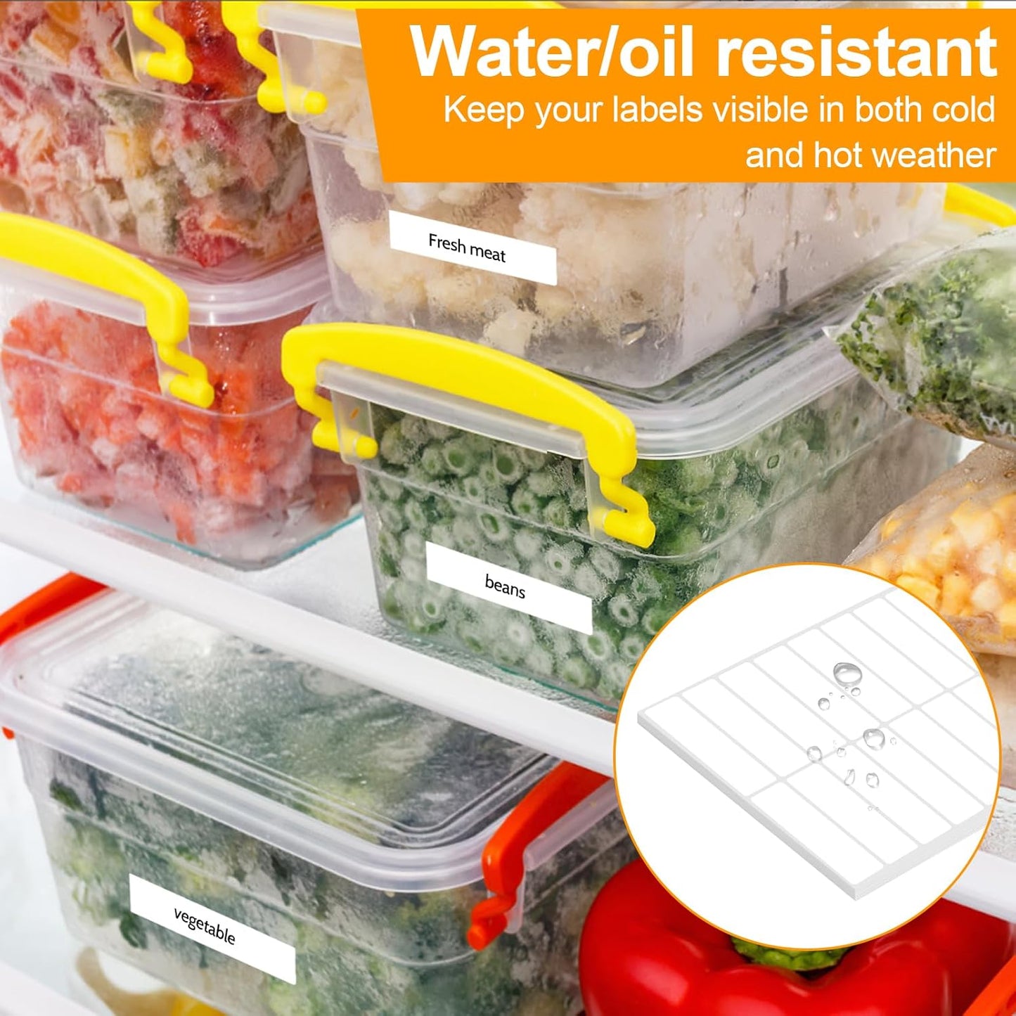 Joyberg 1120 PCS Removable Freezer Labels for Organizing, 1”x3” Frozen Food Labels Stickers, Tear-Resistant No Residue Blank Sticker Labels to Write On, Removable Labels for Food Containers