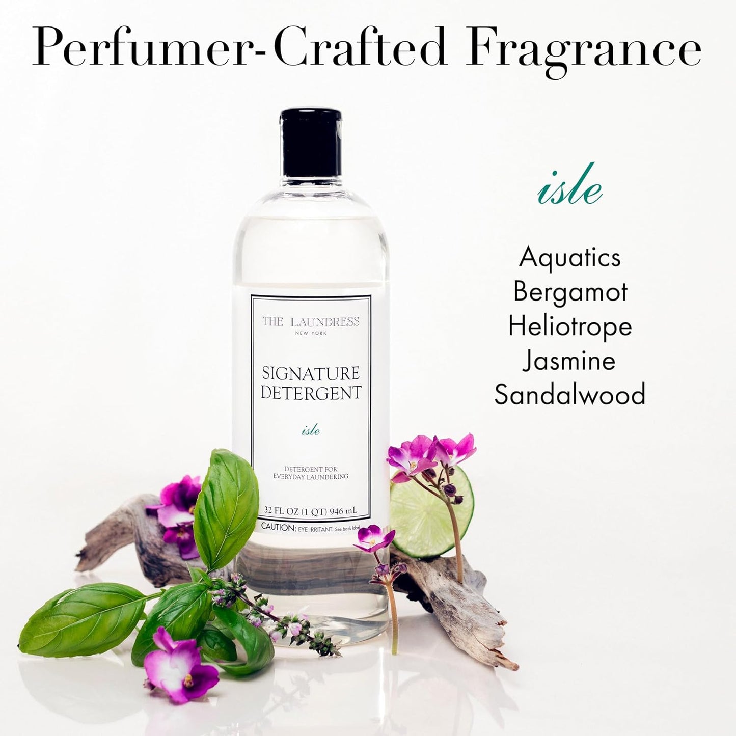 The Laundress Signature Isle Detergent, Coastal Inspired Scent, Concentrated Laundry Detergent Liquid, Tough on Stains, Isle Scent, 32 oz.