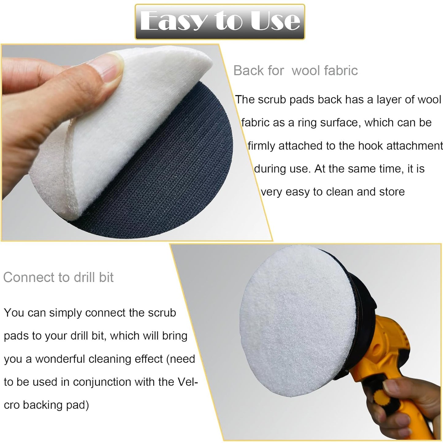 10 Pack 5 Inch 2000 Grits Multipurpose Scrubber Scouring Pads Flocking Scuff Pads -Hoop and Loop Scuff Pads Conditioning Discs Polishing Pad for Furniture Automotive Cleaning, Rust Removal