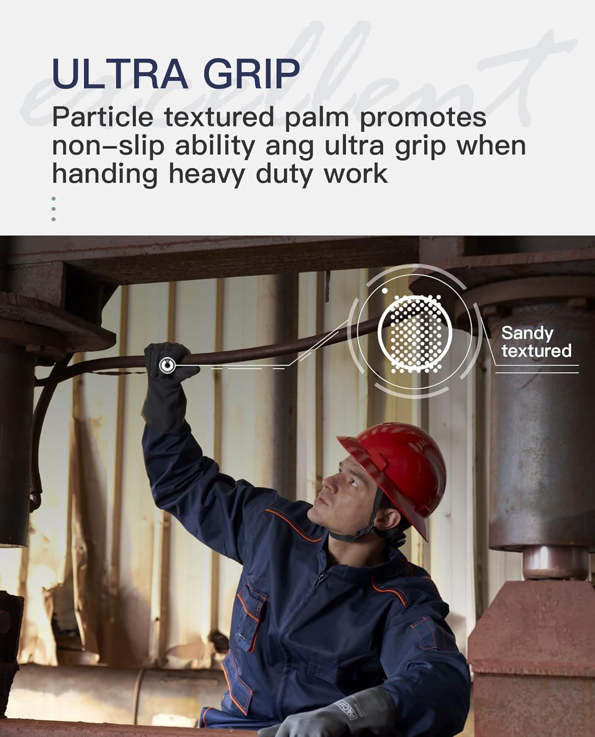 PACIFIC PPE 2 Pairs Chemical Resistant Gloves, Heavy Duty Industrial Rubber Gloves, Resist Acid, Alkali and Oil, 12.6", Medium