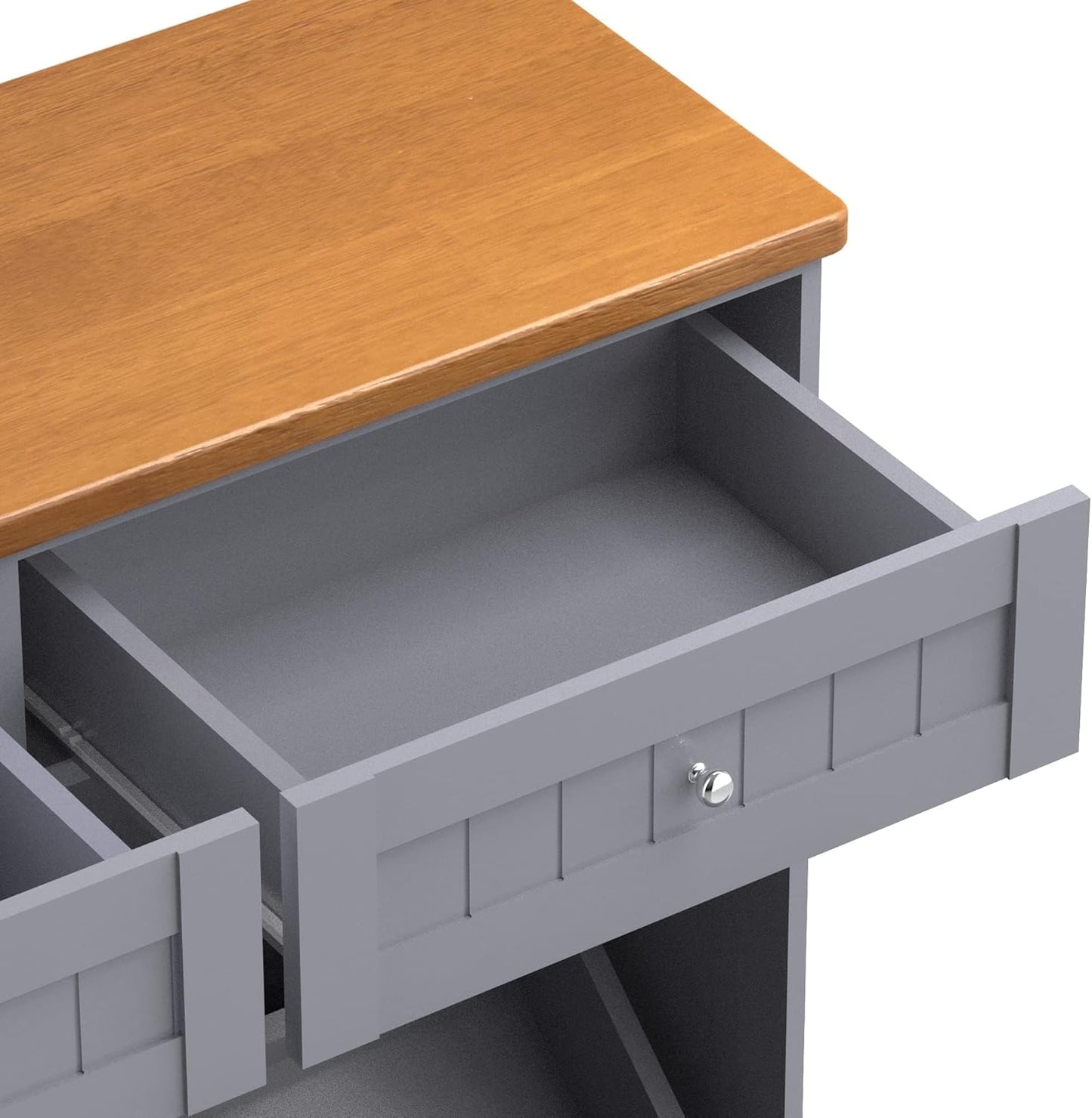 Betterhood Tilt Out Trash Cabinet 10 Gallon Wooden Free Standing Laundry Sorter Cabinet,Recycling Cabinet with Hideaway Drawer,Tilt Out Trash Cabinet Can Bin Kitchen