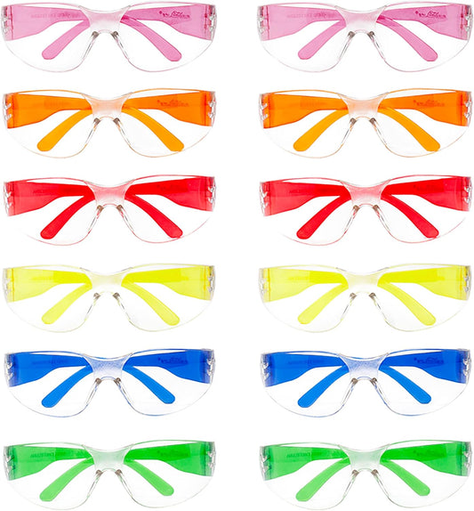 BISON LIFE Safety Glasses - Scratch Resistant Wrap Around Eyewear, Polycarbonate ANSI Z87.1 Impact Resistant Lens