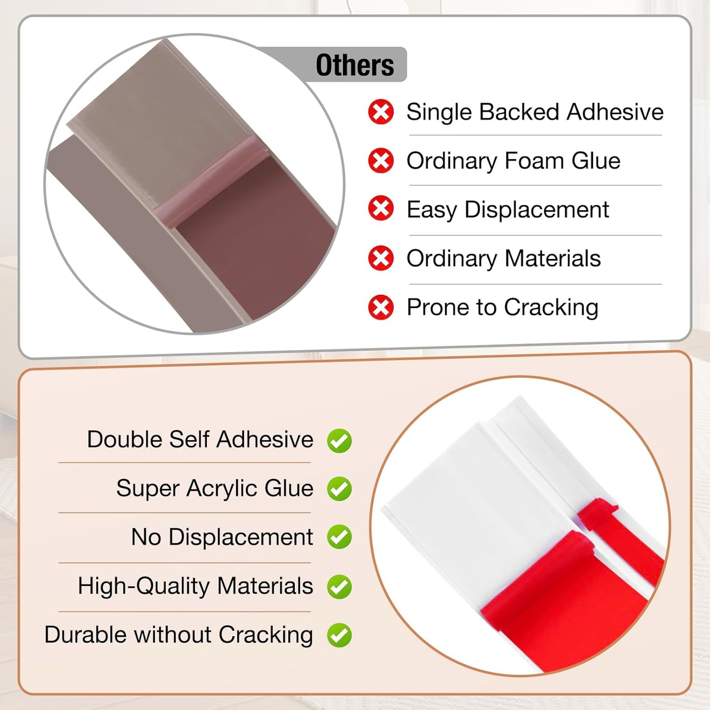 Floor Transition Strip Self Adhesive Vinyl Door Threshold for Doorways Carpet Edging Trim Overlap Edge Reducer for Laminate Floor, Carpet, Tile (White, 1/5" to 2/5", 10Ft)