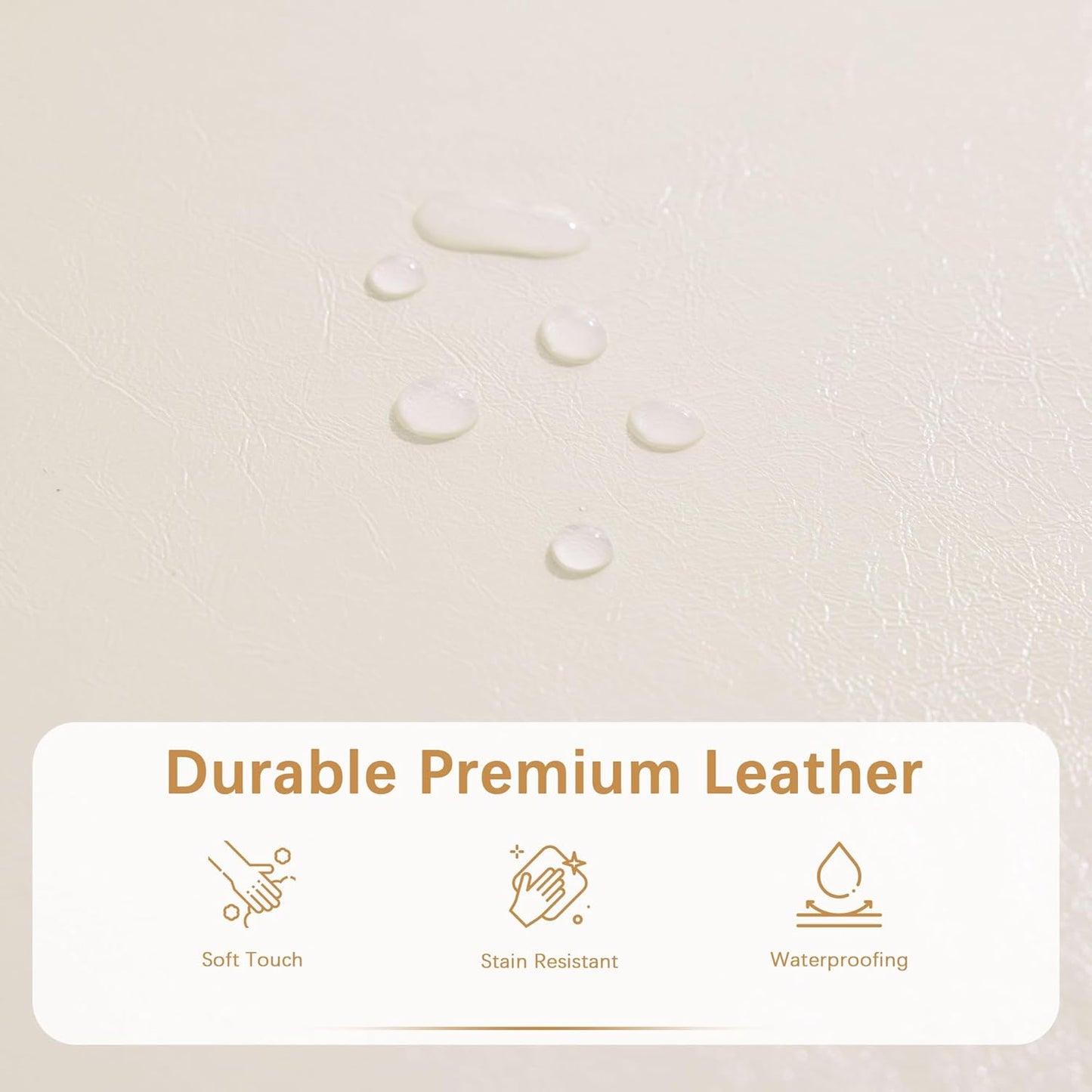 HUIMO Faux Leather Storage Ottoman Bench 50.3 inch Extra Long Upholstered Bedroom Bench with Large Storage Space for The Living Room, Entryway, Bedroom Hold Up to 300lbs (Cream)